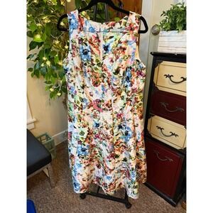 Madison Leigh Floral Midi V-Neck Tank Dress Size 14 | Madison Leigh